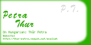 petra thur business card